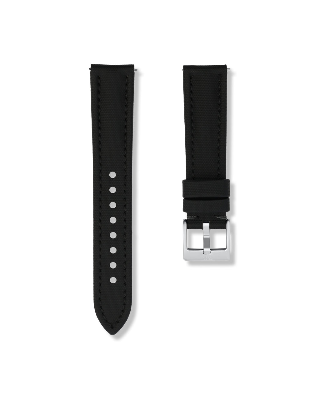 Tuxedo Black Sailcloth Strap 20mm