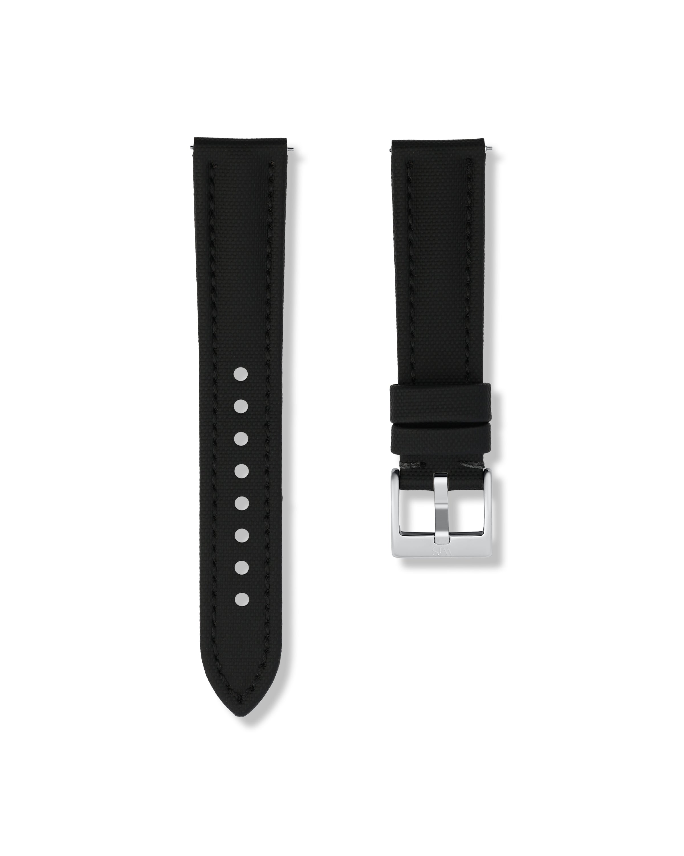 Tuxedo Black Sailcloth Strap 20mm
