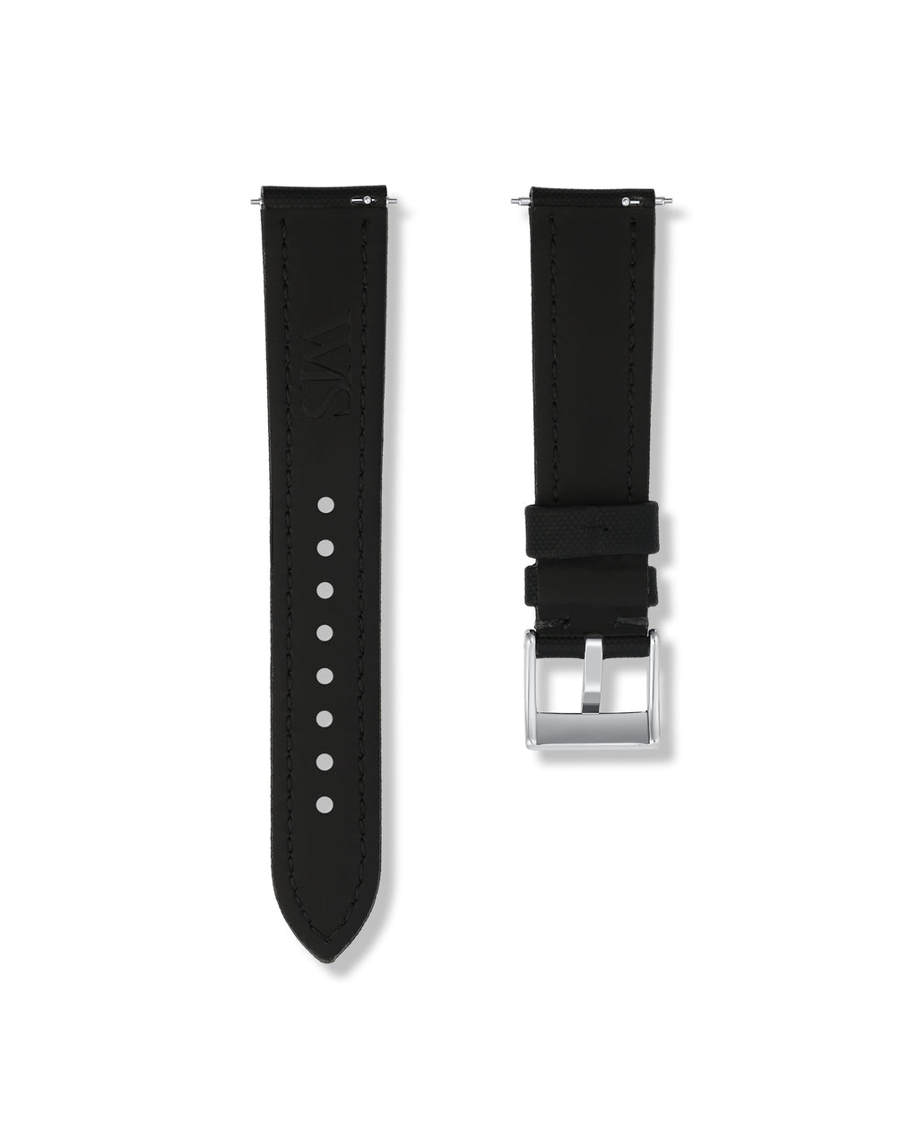 Tuxedo Black Sailcloth Strap 20mm