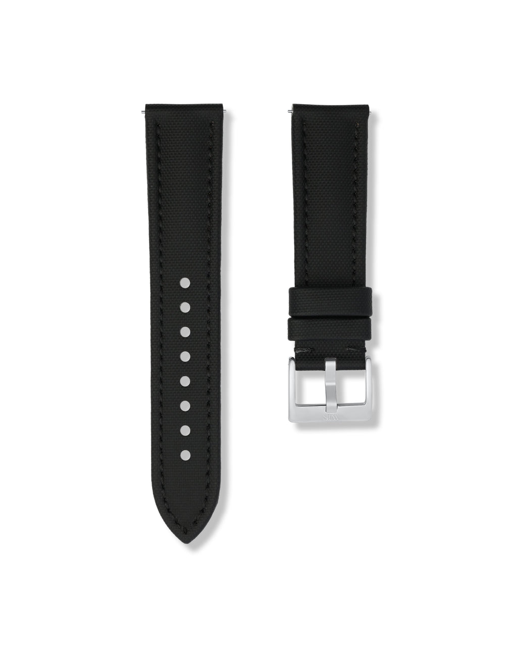 Tuxedo Black Sailcloth Strap 23mm