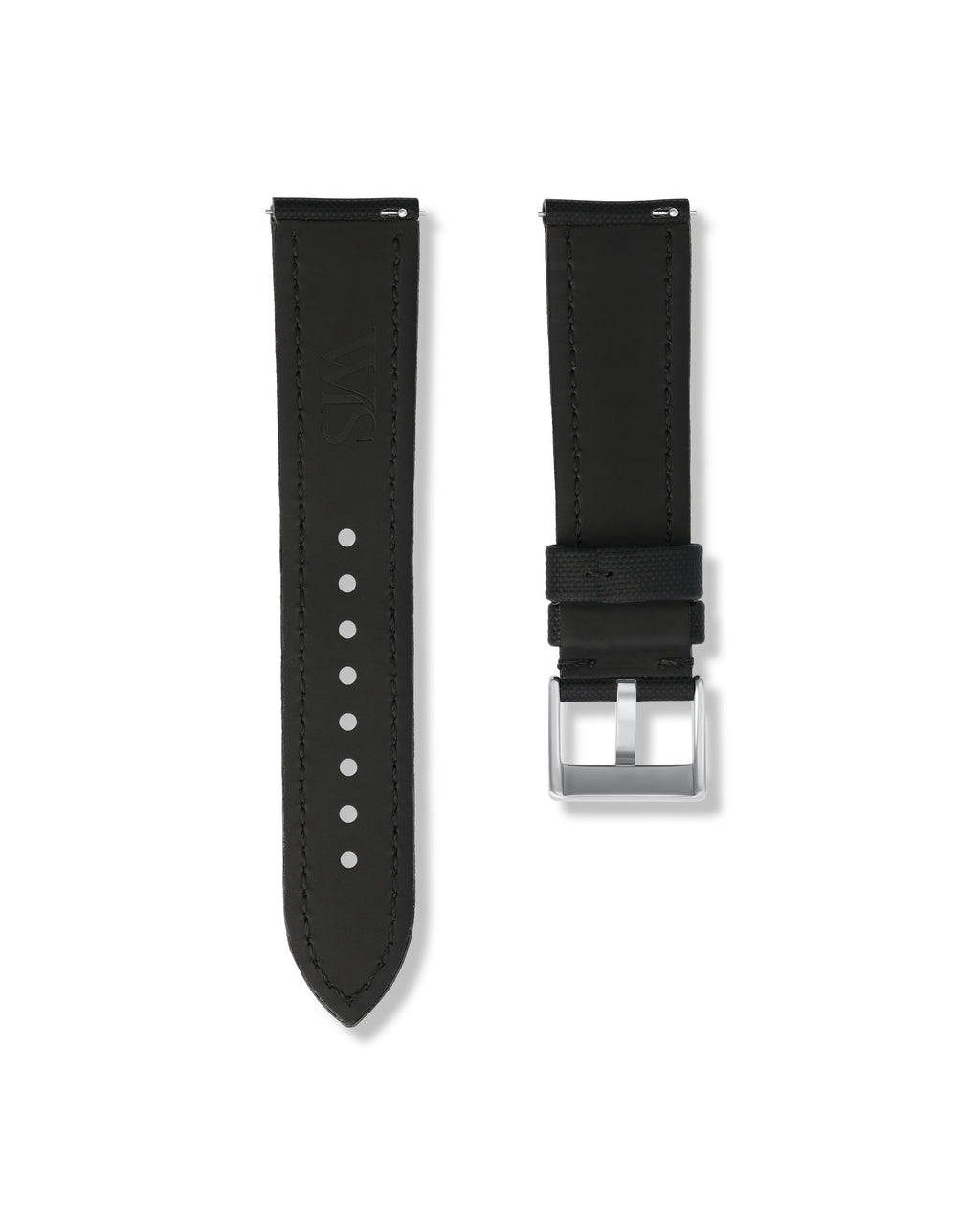 Tuxedo Black Sailcloth Strap 23mm