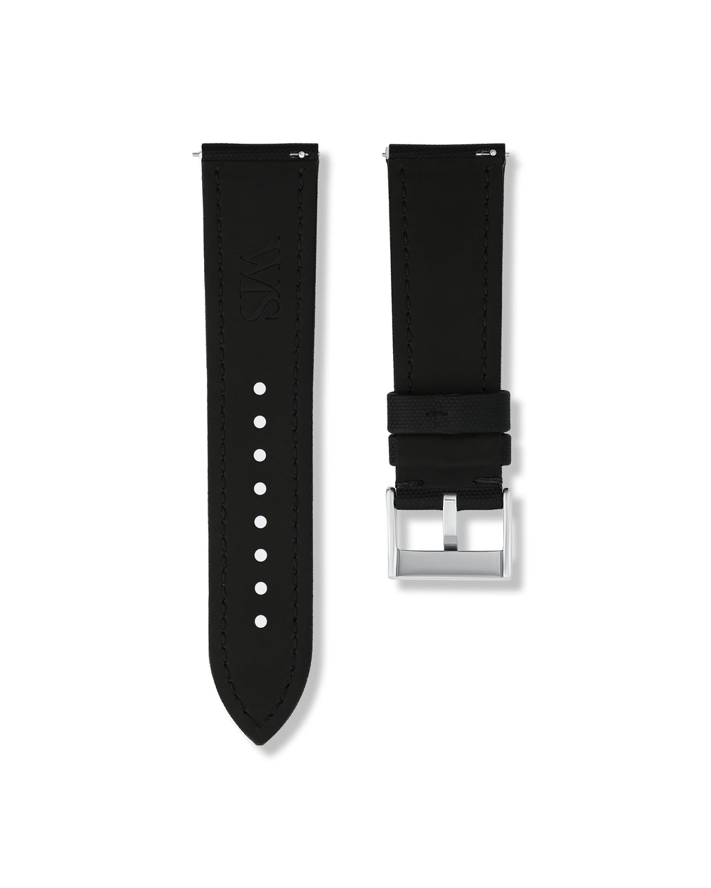 Tuxedo Black Sailcloth Strap 24mm