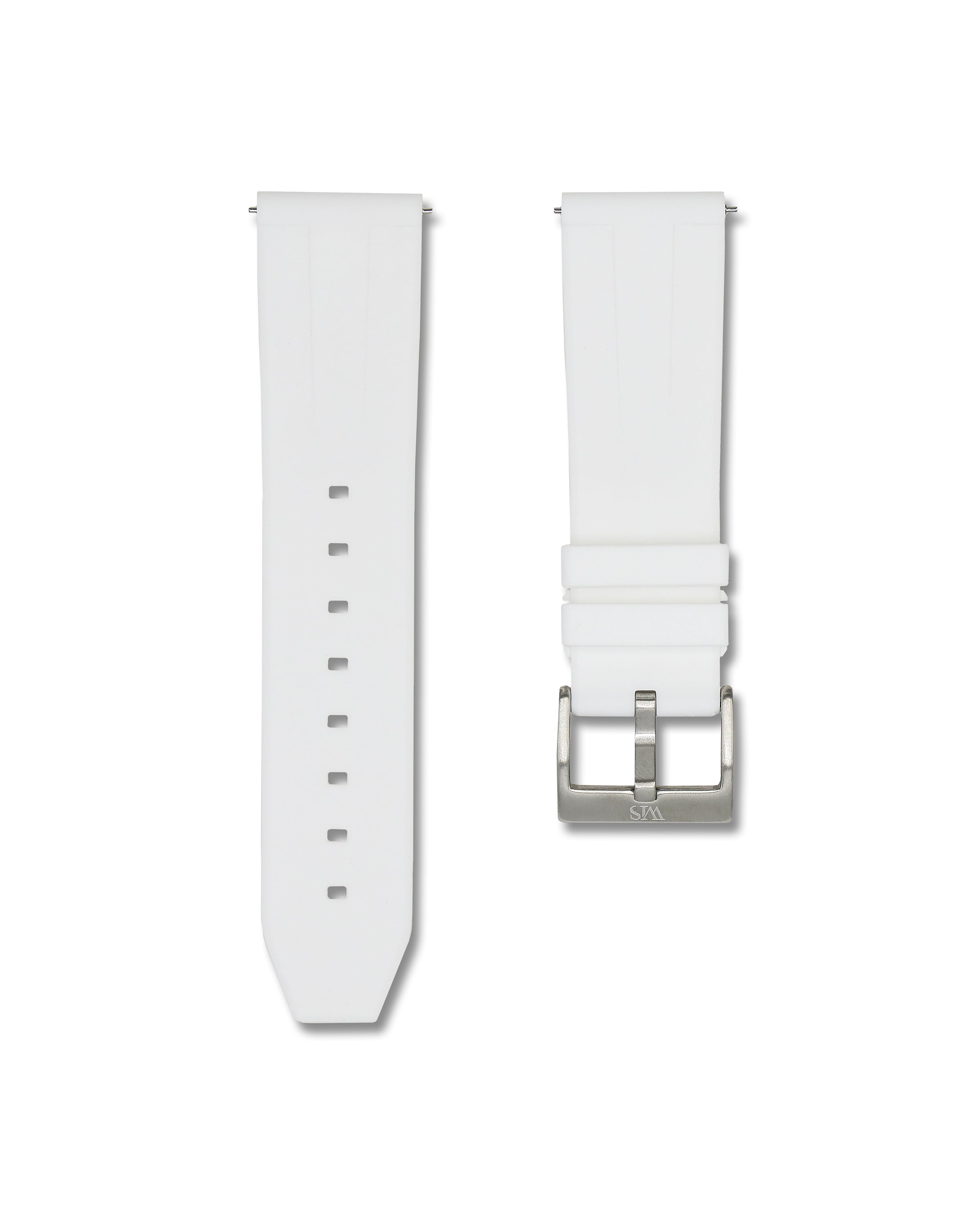 Polar White Quick Release Rubber Strap 23mm