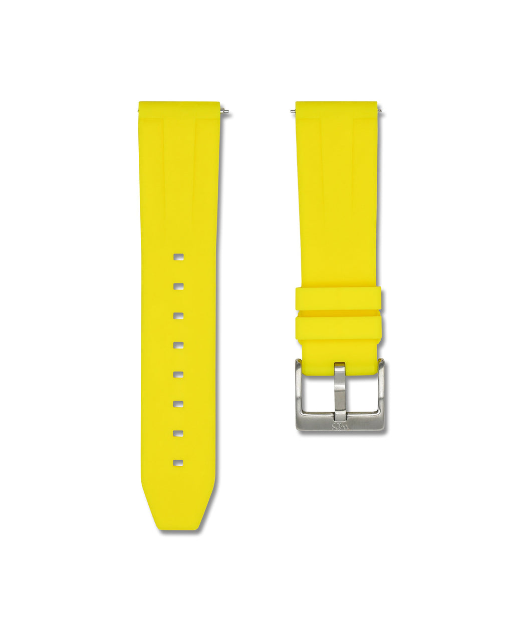 Lemon Yellow Quick Release Rubber Strap 22mm