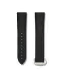 Tuxedo Black Deployant Clasp Quick Release Rubber Sailcloth Strap 18mm