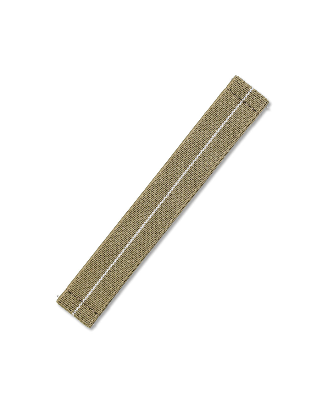 Sand Tan White Stripe Elastic Watch Strap 20mm