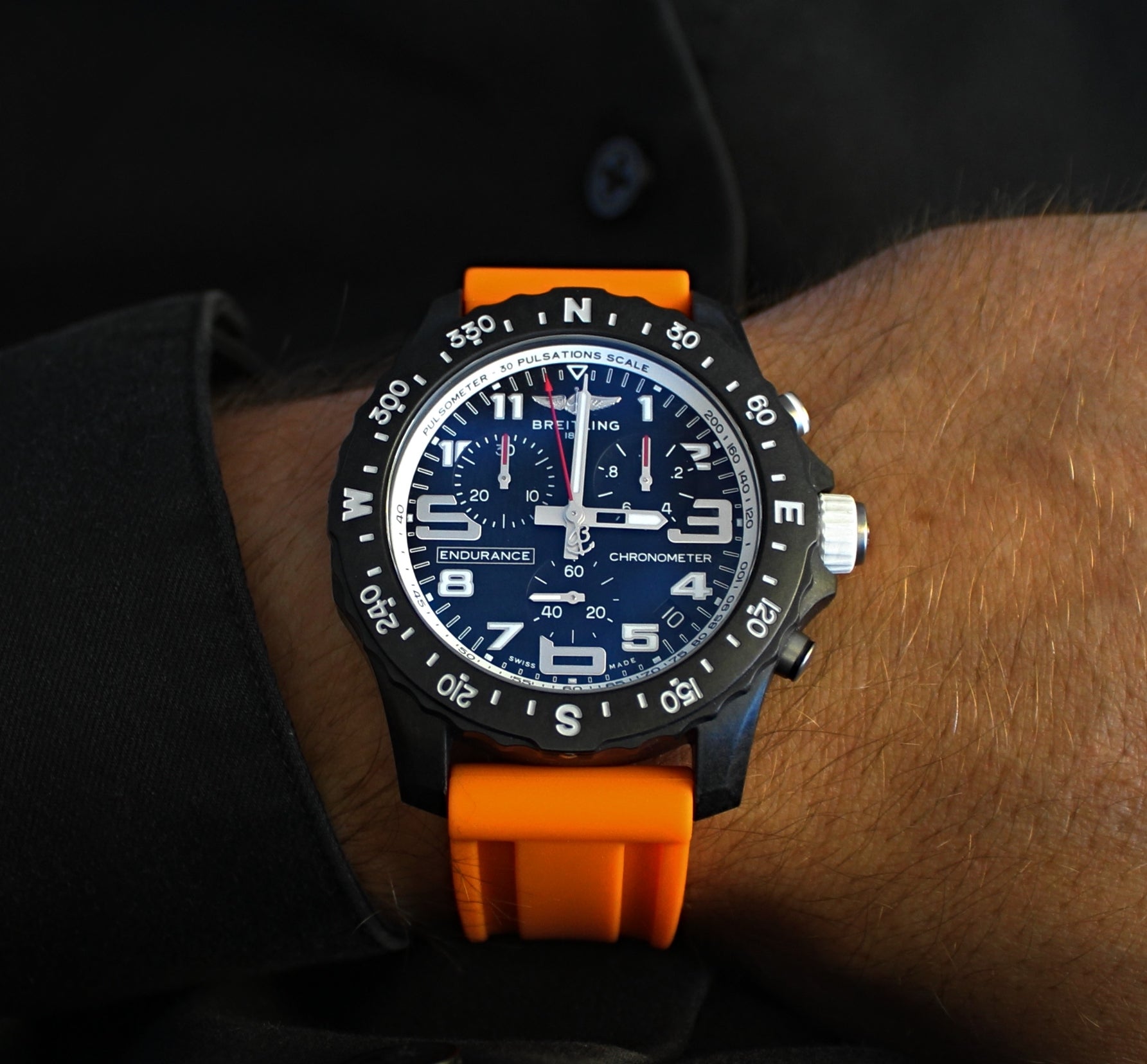 Tangerine Orange Rubber Strap 22mm
