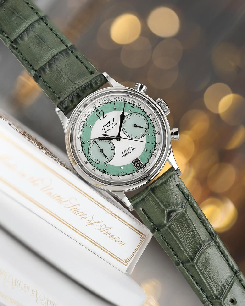 Emerald Green Italian Alligator Leather Watch Strap 20mm