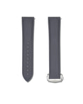 Slate Grey Deployant Clasp Quick Release Rubber Sailcloth Strap 22mm