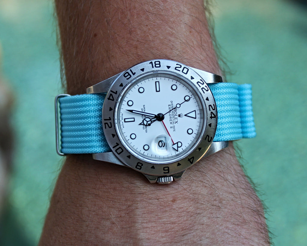 Miami Blue Woven Nylon Strap 20mm