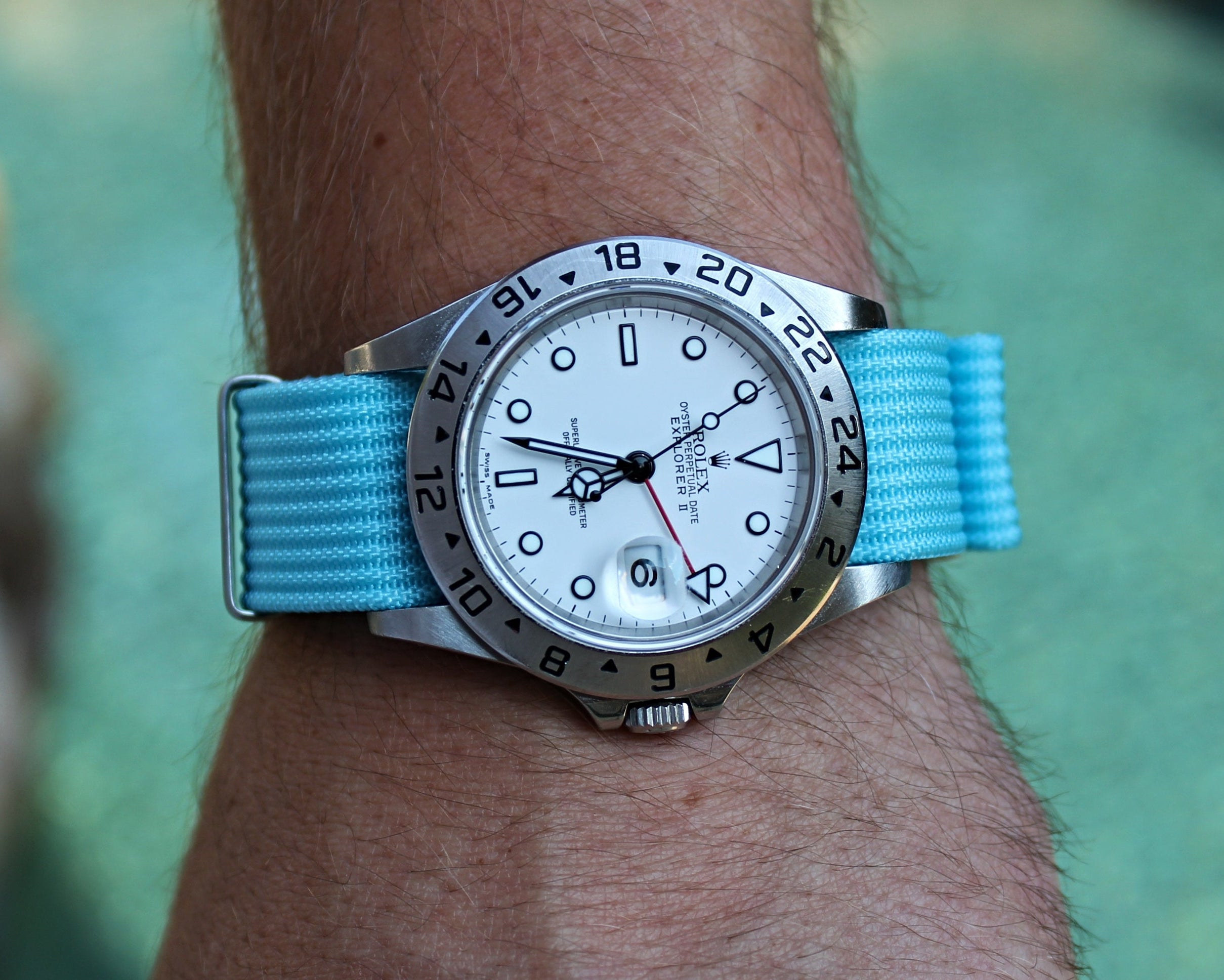 Miami Blue Woven Nylon Strap 20mm